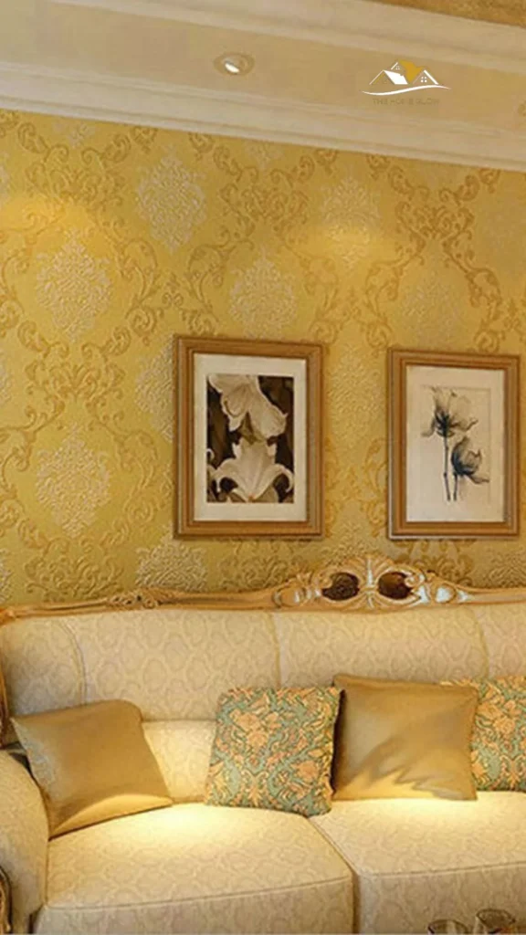 Paint with golden wall paint